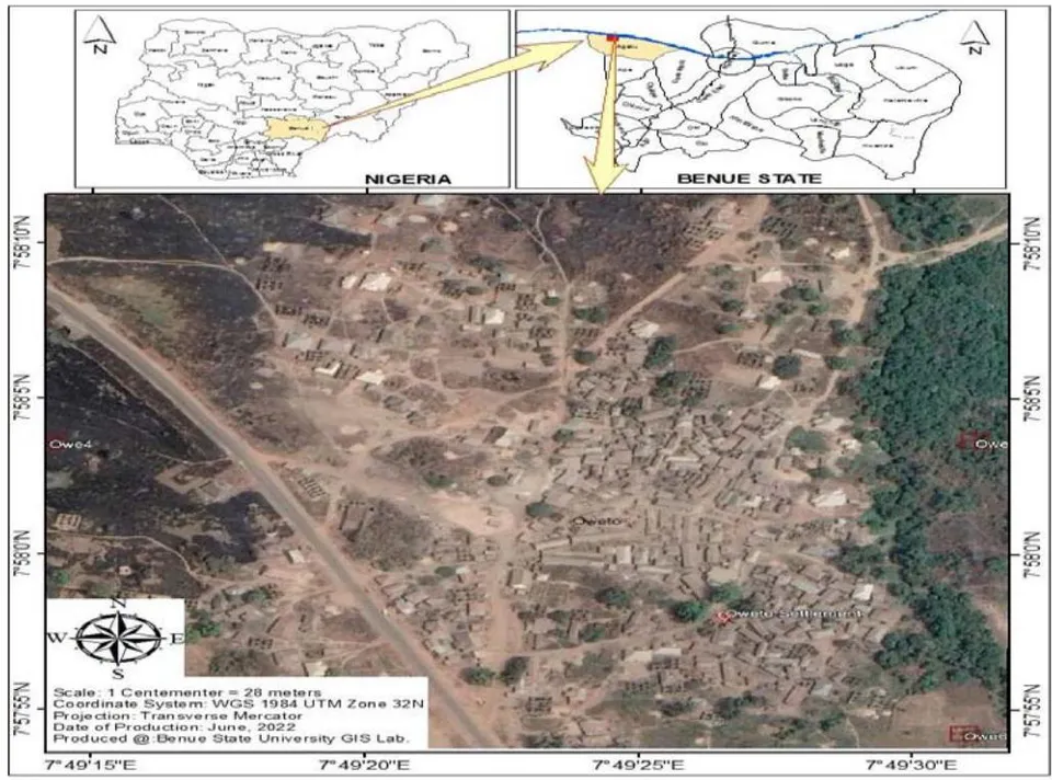 Figure 1: Oweto Community, Aguta Local Government Area, Benue State, Nigeria