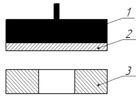 Fig. 3: Glass-shaped sample with a spalled "plate" after an end impact with a plate