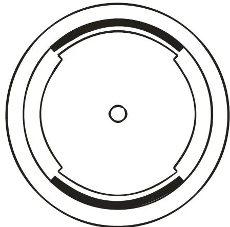 Fig. 12: The mechanical oscillator circuit, in which the inserts from titanate of barium are located on the internal surface of stator