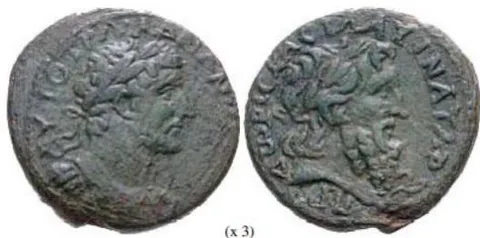 Fig. 7: Adrian (obverse) and Doros (reverse), 117-138 CE, Dor. Reference: Porto 112