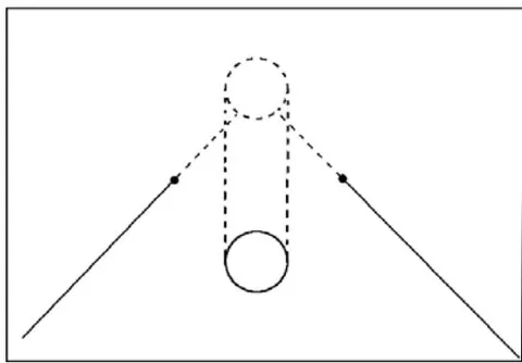 Fig. 9: The path of a light corpuscle and two gravity particles approaching from its sides