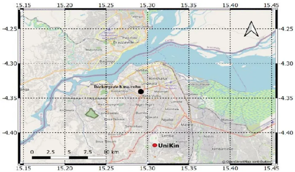 Figure 2: Location of the landfill site at the intersection of Assossa and Saio avenues Table