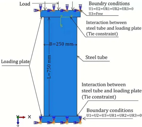 Figure 5: Modeling of the short columns