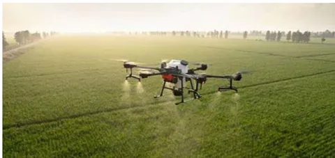 Fig. 6: Crop assessment & Field Spray by Drone