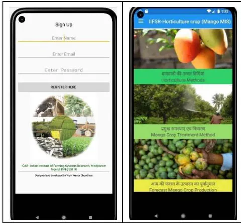 Fig. 5: Smart Phone Application in Mango Crop Management