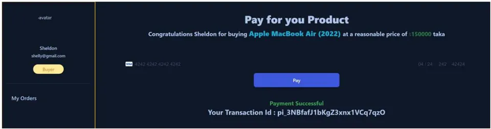 Figure 35: Payment Screen
