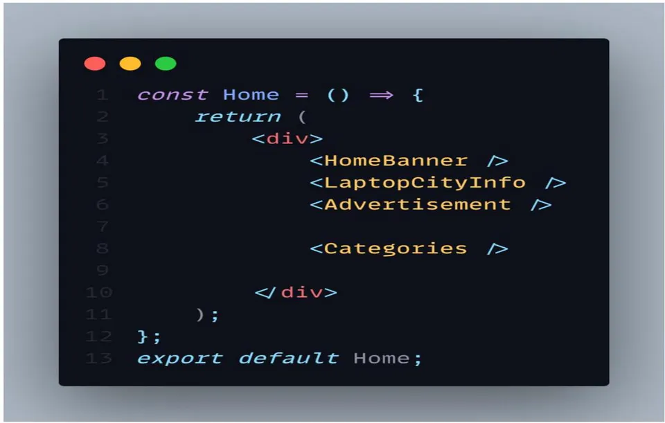 Fig 13: Home Component