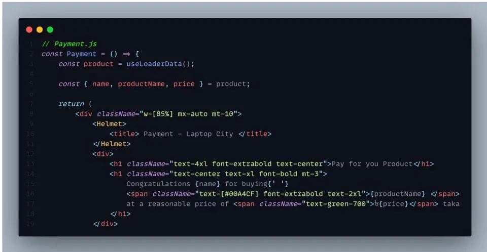 Figure 10: A JSX File in React Application