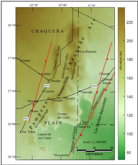 Figure 18: Map image that represents the positive relief of the Otumpa Hills.
