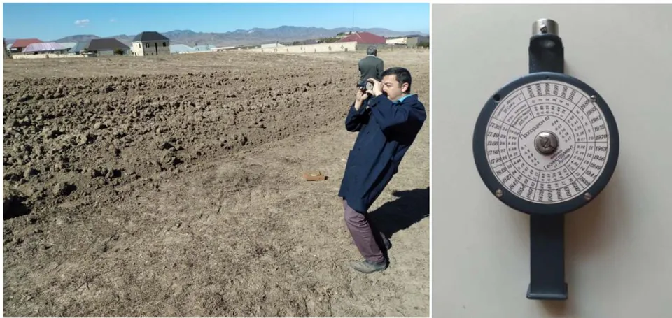 Fig. 7: The Device Measuring the Angle of Inclination of the "Eklimeter" Brand