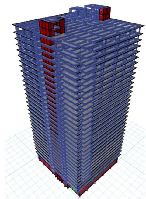 Figure 5: Bird Eye View (Extruded) With Column