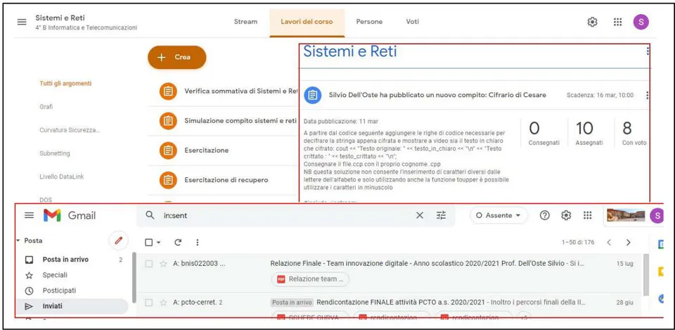 Figure 1: Google Classroom screenshots