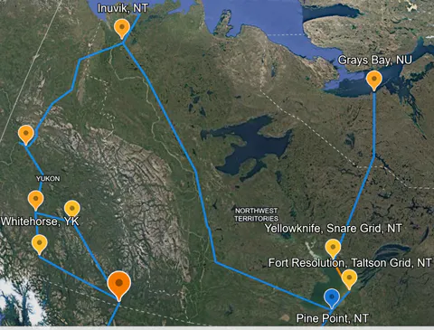 Regional grid loop concept connecting Yukon Dempster Highway transmission with the Mackenzie Valley Highway corridor