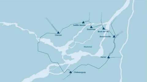 HVAC Transmission Grid Loop around Montreal, QC