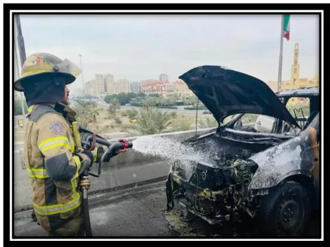 Figure 1: Arab Times Kuwait, Feb 24: Firefighters