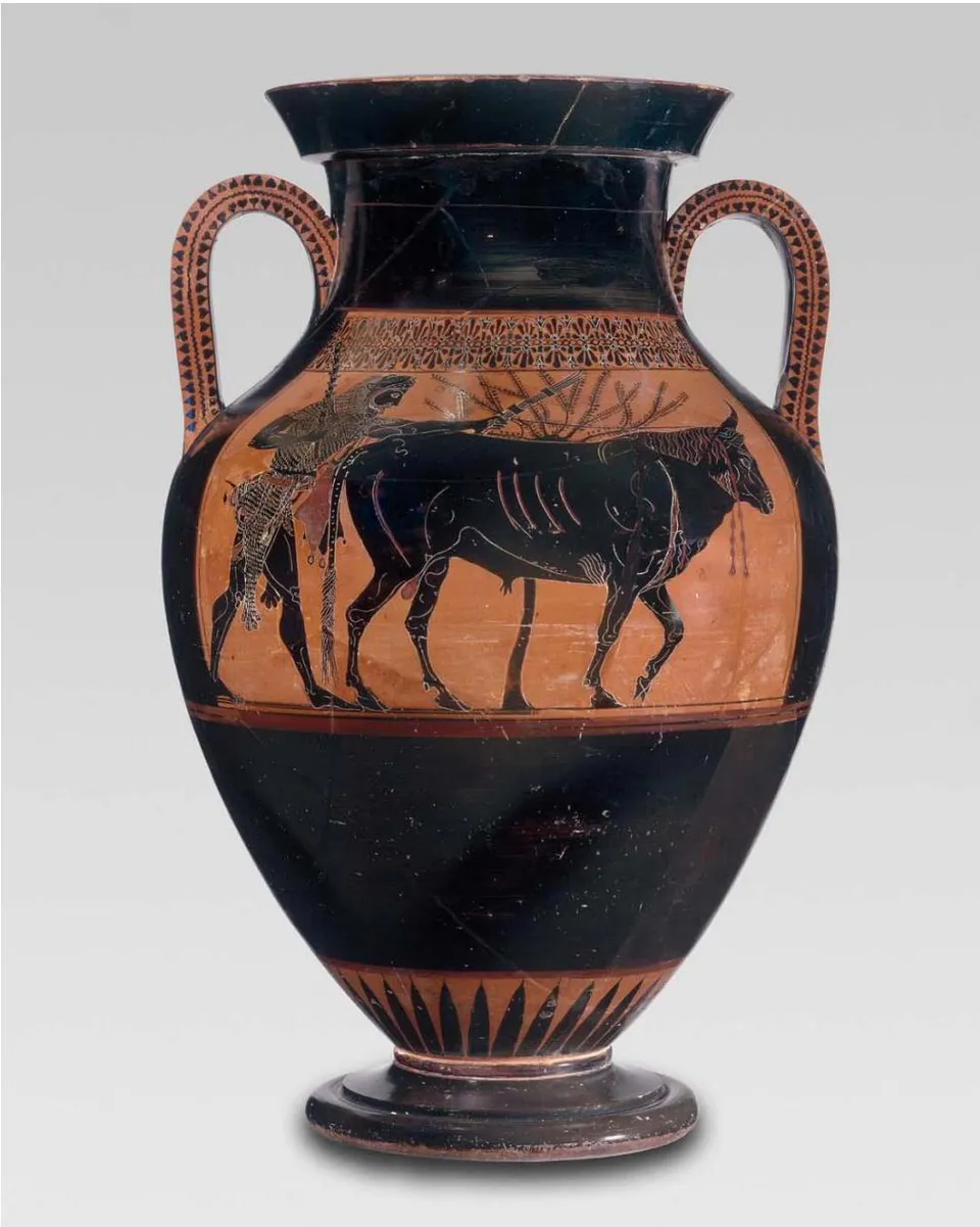 Fig. 3: Red-figure hydria, attributed to the Mannerists, Date: 470-460 B.C.