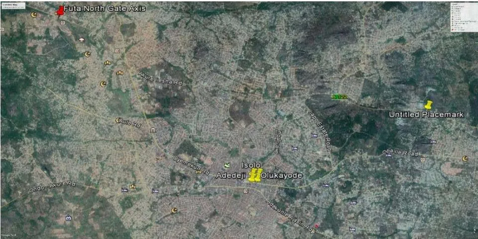 Figure 2: Map of Ondo State Showing Study Area.
