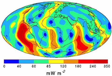 Fig.12: Earth's heat flux density