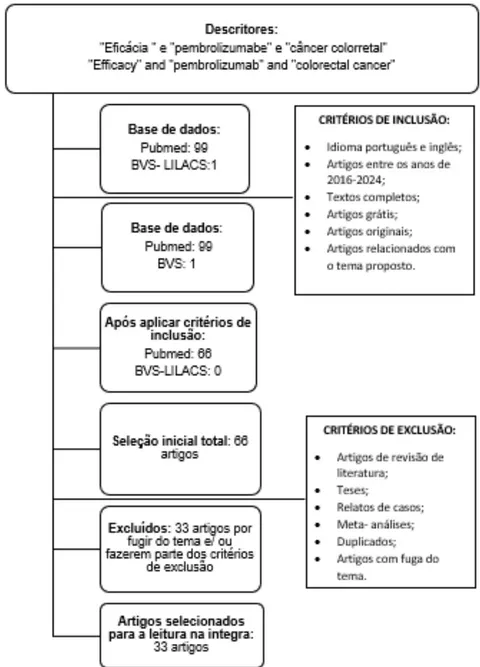 Figura 1: Fluxograma de seleção de artigos inclíidos no estudo, 2024
