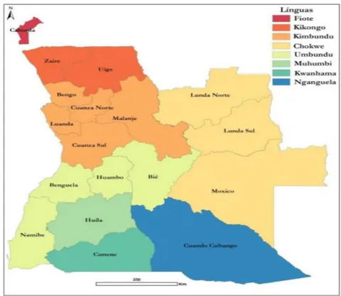 Fig. 1: Etnolinguistic map of Angola.
