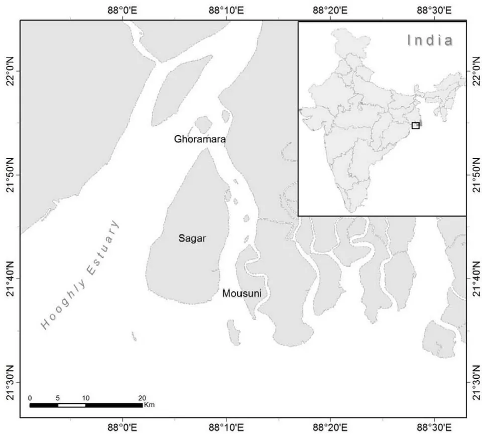 Figure 1: Location map of the study area (Hajra et al. 2017)