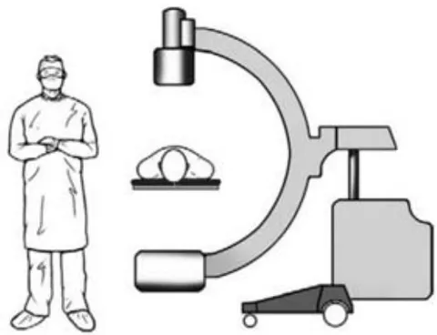 Figure 5: The position of the EOC x-ray source in relation to the patient's back