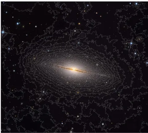 Fig. 4: Galaxy NGC7814: The galaxy is seen edge-on (NASA/ESA Hubble Space Telescope image).