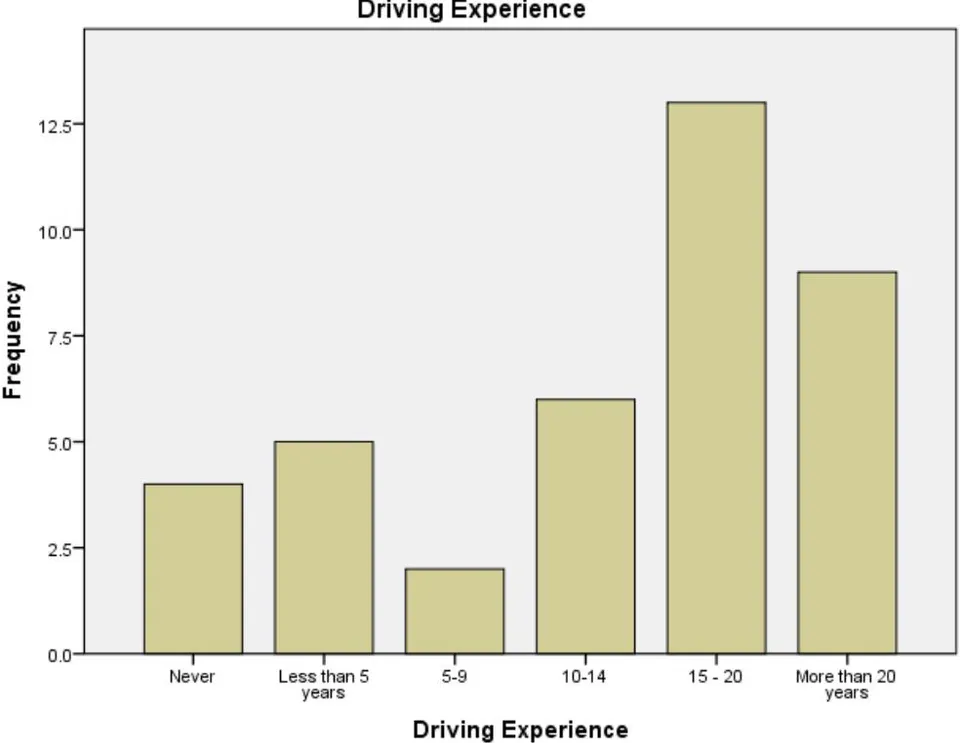 Figure 18: Presentation of driving experience in the population